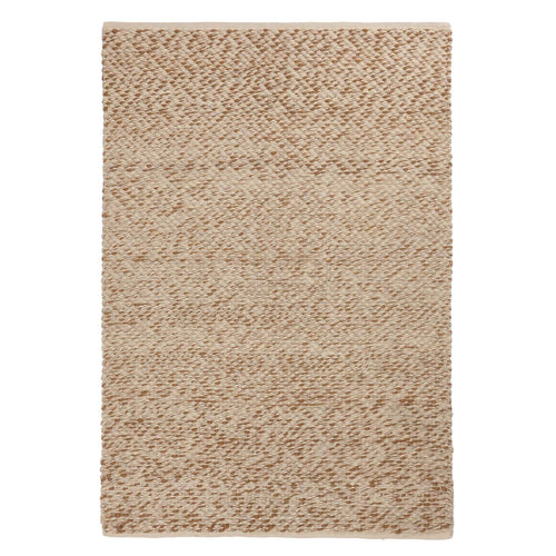 Salo Rug cognac & warm beige & natural white, 55% wool & 40% polyester & 5% jute | URBANARA wool rugs