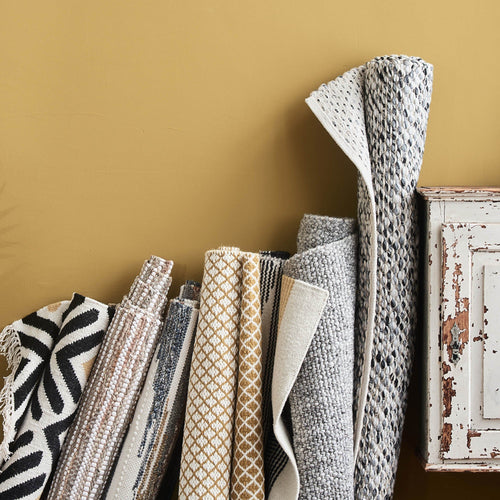Salo Rug in charcoal melange & natural white & natural | Home & Living inspiration | URBANARA