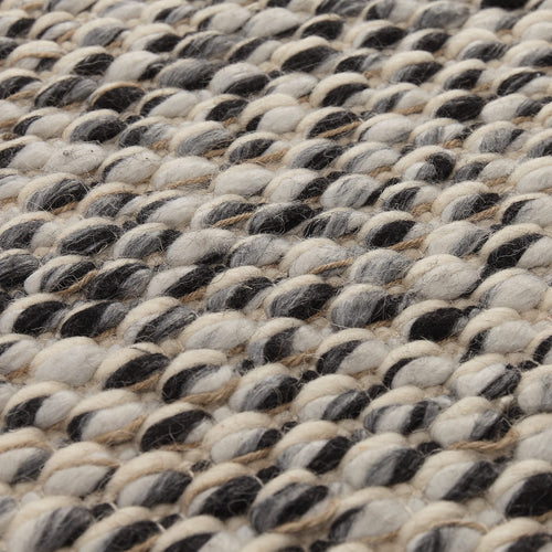 Salo Rug charcoal melange & natural white & natural, 55% wool & 40% polyester & 5% jute | High quality homewares