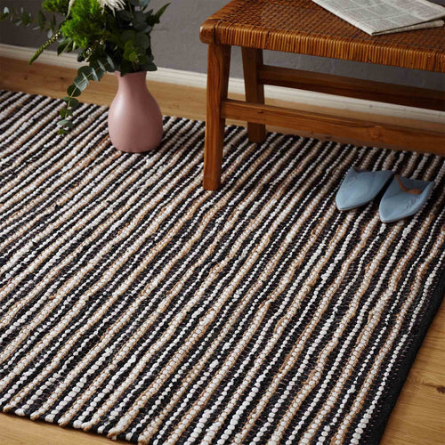 Metz Rug in black & white & natural | Home & Living inspiration | URBANARA