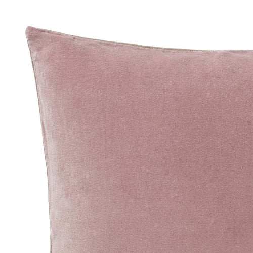 Amreli cushion cover, blush pink & natural, 100% cotton & 100% linen | URBANARA cushion covers