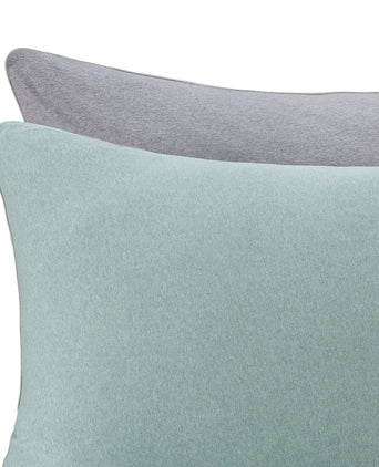 Coria duvet cover, light grey green melange & grey melange & grey, 100% cotton