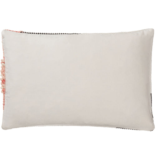 Bahadri cushion cover, natural white & black & papaya, 30% wool & 70% cotton |High quality homewares