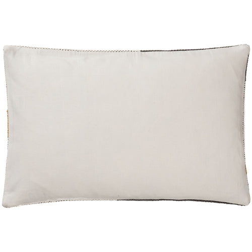 Natural white & Mustard & Black Raipuri Kissenhülle | Home & Living inspiration | URBANARA