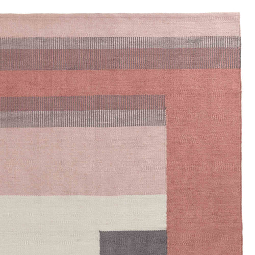 Indari runner, grey & light pink & dusty pink, 100% pet