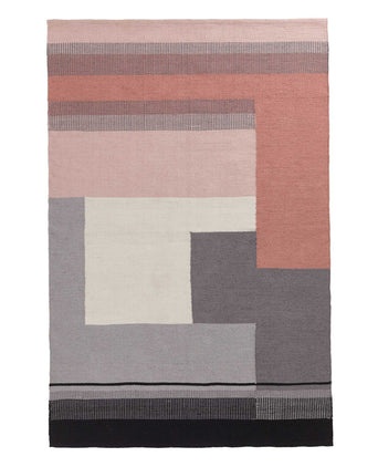 Indari rug, grey & light pink & dusty pink, 100% pet