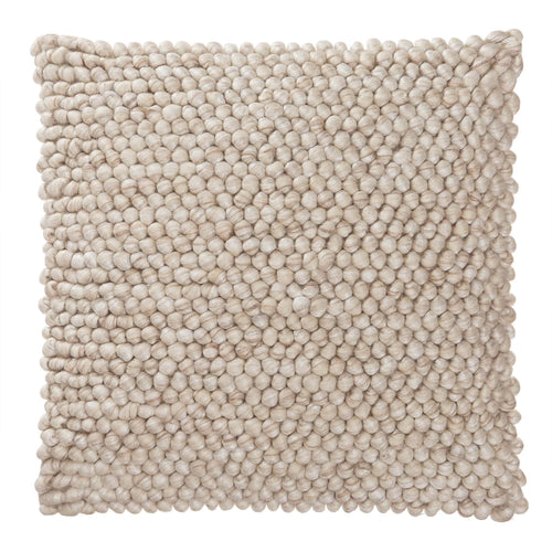 Ravi cushion cover, natural white, 70% new wool & 30% viscose & 100% cotton