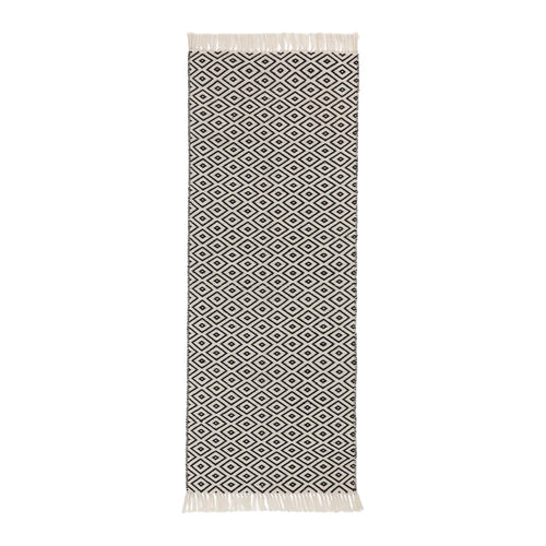 Barota runner, black & white, 100% pet |High quality homewares