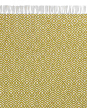Barota runner, bright mustard & white, 100% pet