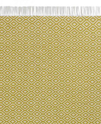 Barota runner, bright mustard & white, 100% pet