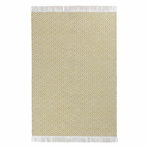 Barota Outdoor Rug bright mustard & white, 100% pet | Find the perfect outdoor accessories