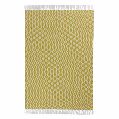 Barota Outdoor Rug bright mustard & white, 100% pet | High quality homewares