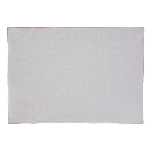 Alvalade tea towel, light grey & powder pink, 100% linen | URBANARA dishcloths