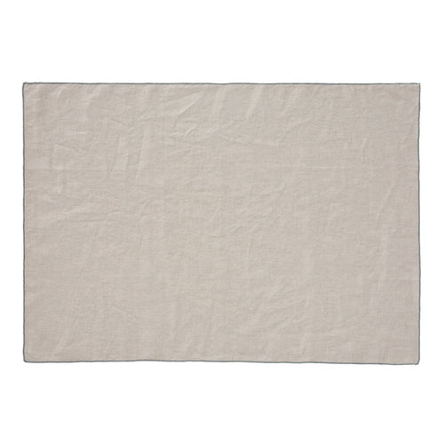 Alvalade tea towel, natural & green grey, 100% linen | URBANARA dishcloths