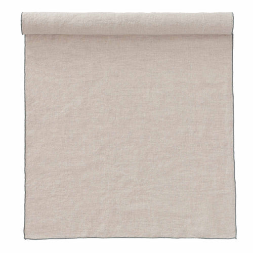 Alvalade table cloth, natural & green grey, 100% linen | URBANARA tablecloths