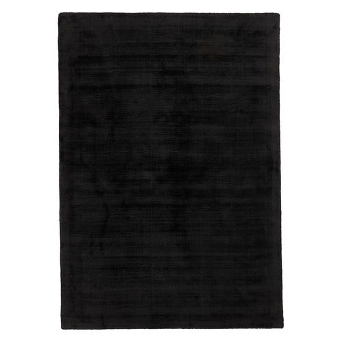 Lerici rug, charcoal, 100% viscose | URBANARA viscose rugs