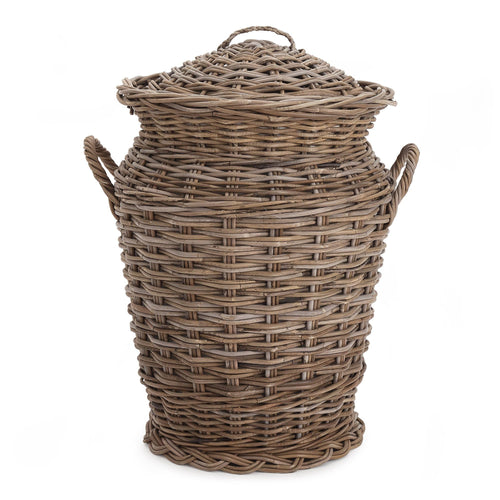 Java laundry basket, grey brown, 100% rattan