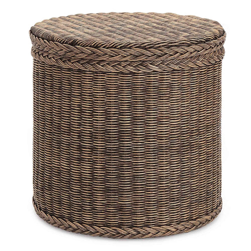 Java laundry basket, dark brown, 100% rattan