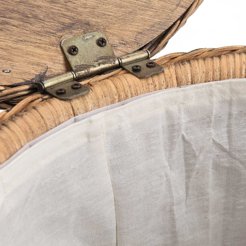 Java laundry basket, dark brown, 100% rattan | URBANARA laundry baskets