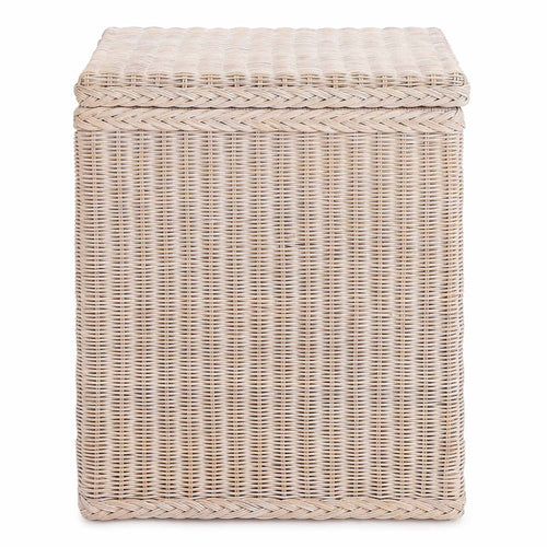 Java laundry basket, chalk white, 100% rattan