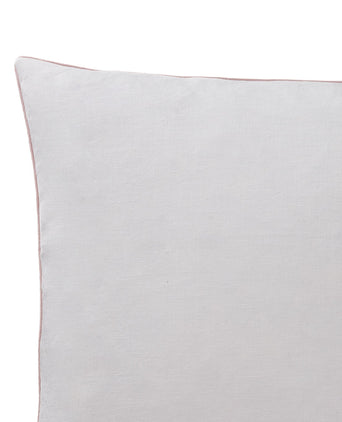Alvalade cushion cover, light grey & powder pink, 100% linen