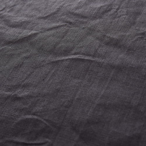 Alvalade cushion cover, dark grey & bright mustard, 100% linen | URBANARA cushion covers