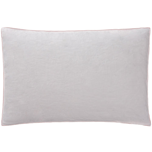 Alvalade cushion cover, light grey & powder pink, 100% linen
