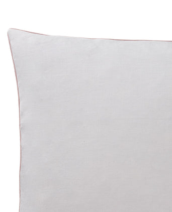 Alvalade cushion cover, light grey & powder pink, 100% linen