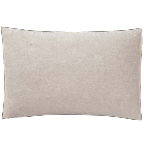 Alvalade cushion cover, natural & green grey, 100% linen