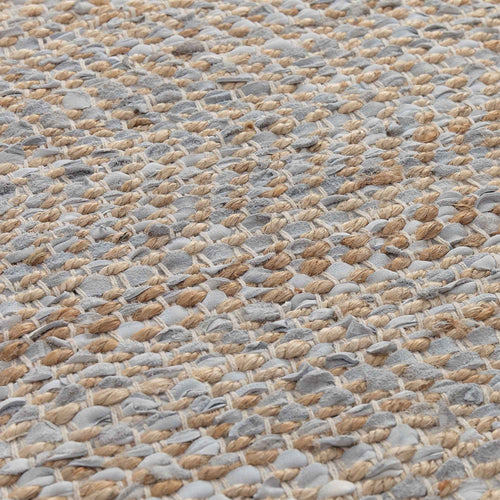 Nattika rug, white & natural, 45% leather & 45% jute & 10% cotton |High quality homewares