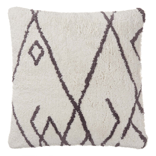 Keelam cushion cover, natural white & dark grey, 100% cotton