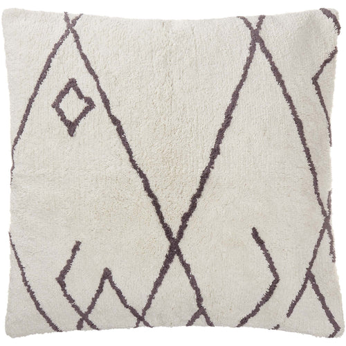 Keelam cushion cover, natural white & dark grey, 100% cotton