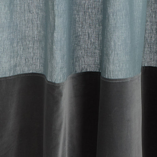 Saveli Curtain light green grey & green grey, 100% linen & 100% cotton | URBANARA curtains