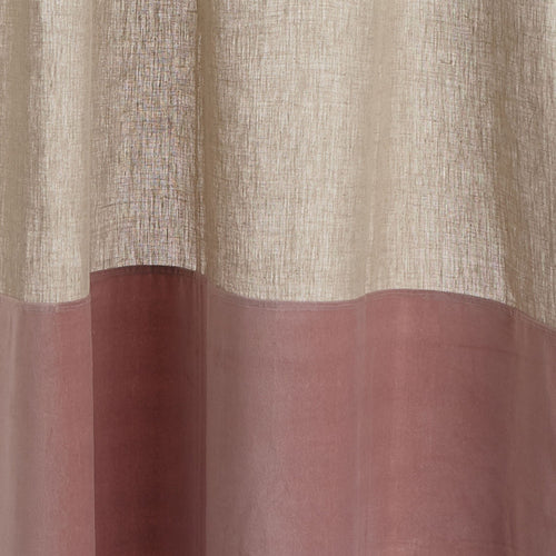 Saveli Curtain natural & blush pink, 100% linen & 100% cotton | URBANARA curtains