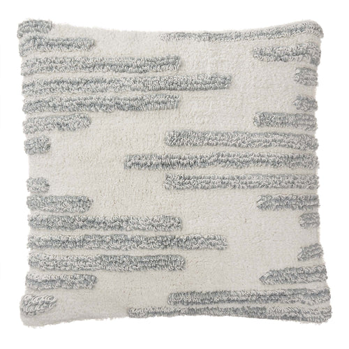 Usari cushion cover, natural white & light green grey, 100% cotton