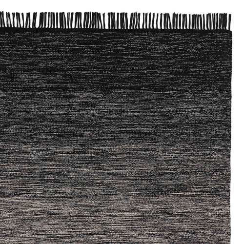 Ziller rug, black & natural white, 100% cotton