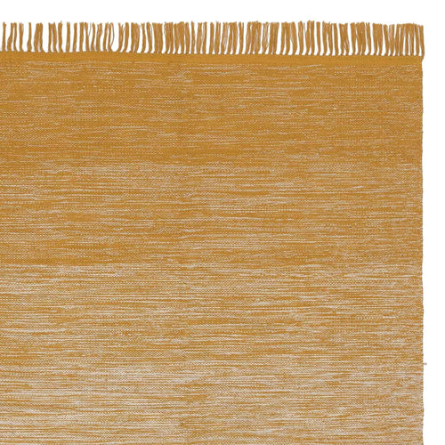 Ziller rug, bright mustard & natural white, 100% cotton