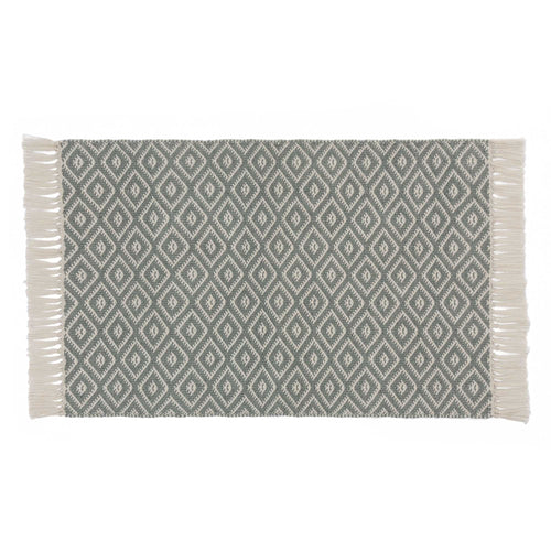 Barota doormat, green grey & white, 100% pet | URBANARA outdoor accessories