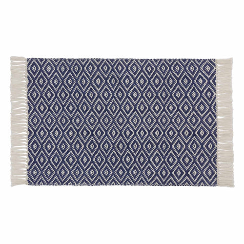 Barota doormat, ultramarine & white, 100% pet | URBANARA outdoor accessories