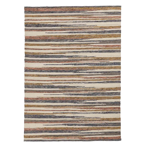 Colmar rug, mustard & cognac & dark blue, 100% new zealand wool |High quality homewares