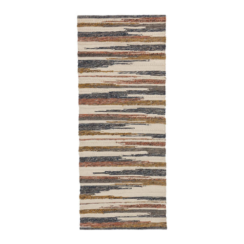 Colmar runner, mustard & cognac & dark blue, 100% new zealand wool | URBANARA runners