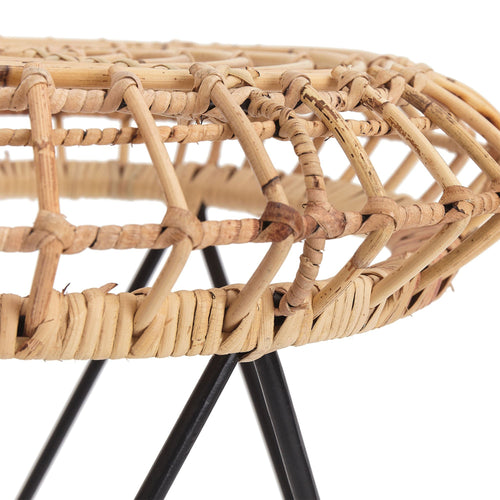 Palu stool, natural, 100% rattan | URBANARA small furniture