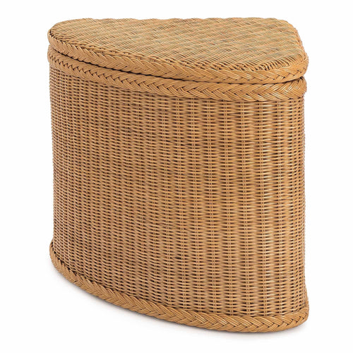 Java laundry basket, honey, 100% rattan
