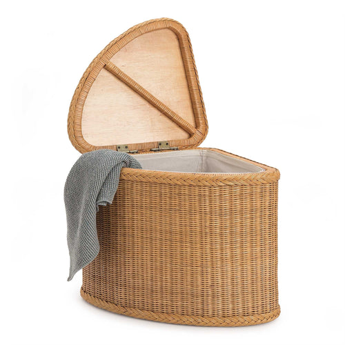 Java laundry basket, honey, 100% rattan | URBANARA laundry baskets