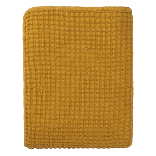 Veiros bedspread, mustard, 100% cotton