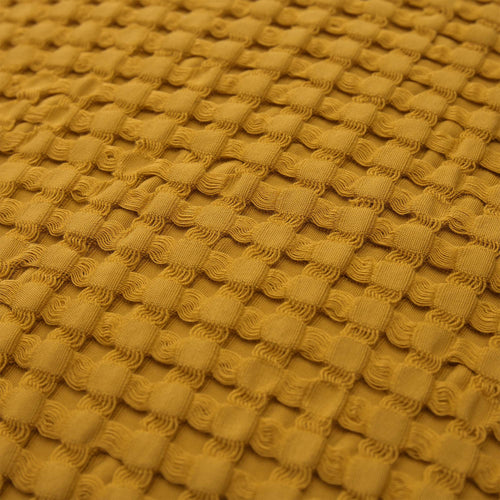 Veiros cushion cover, mustard, 100% cotton | URBANARA cushion covers