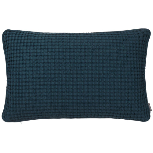 Veiros cushion cover, teal, 100% cotton