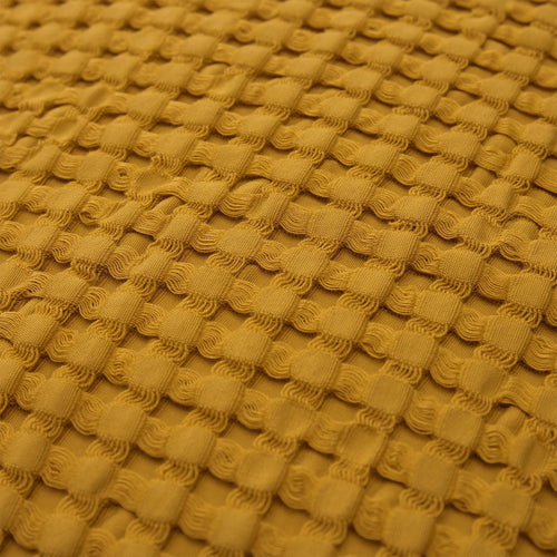 Veiros cushion cover, mustard, 100% cotton | URBANARA cushion covers
