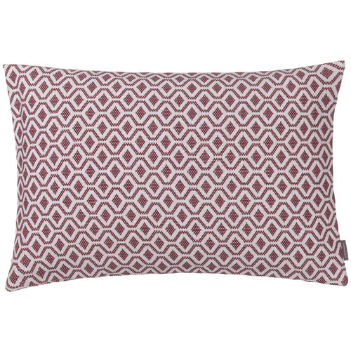 Viana cushion cover, raspberry rose & white, 100% cotton