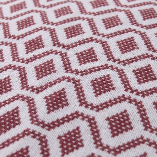 Viana cushion cover, raspberry rose & white, 100% cotton | URBANARA cushion covers